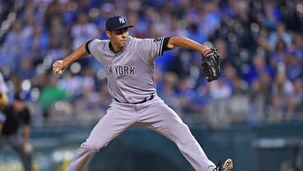 New York Yankees reliever Ben Heller pitching